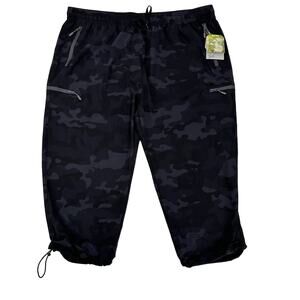 LIBIN Cargo Jogger Pants WMNS XXXL Black Camo UPF50 Zip Pockets Utilitycore